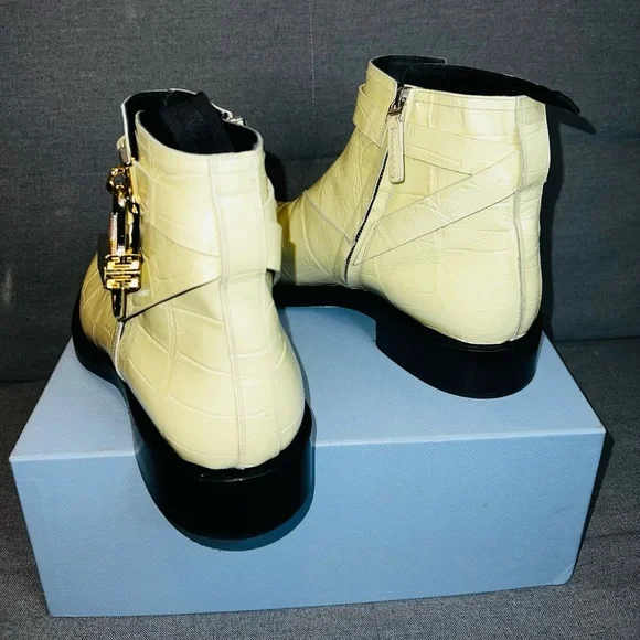 Givenchy Croc Embossed Leather Boot (NWT)!